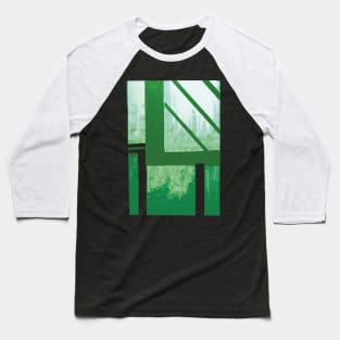 Green Summer Cityscape Baseball T-Shirt